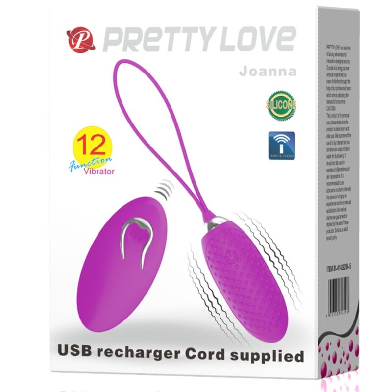 PRETTY LOVE - JOANNA VIBRERANDE ÄGG FJÄRRKONTROLL 12 LÄGEN