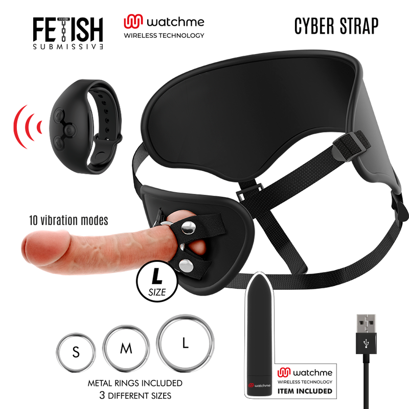 FETISCH UNDERSODIG CYBERREM - SELE MED DILDO OCH KULFJÄRRKONTROLL WATCHME L-TEKNIK