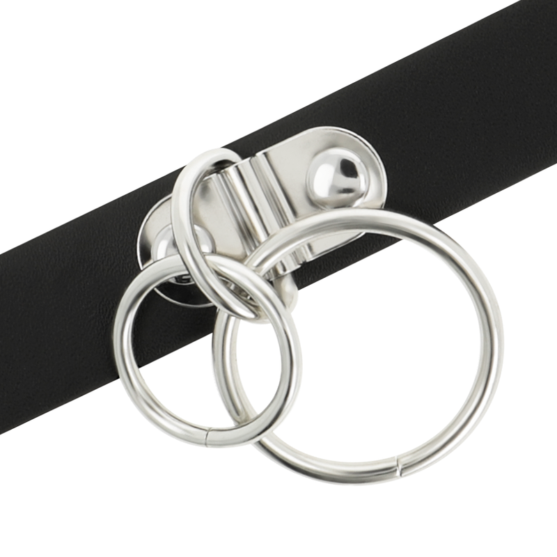 COQUETTE CHIC DESIRE - VEGANSKT LÄDERCHOKER MED DUBBELRING