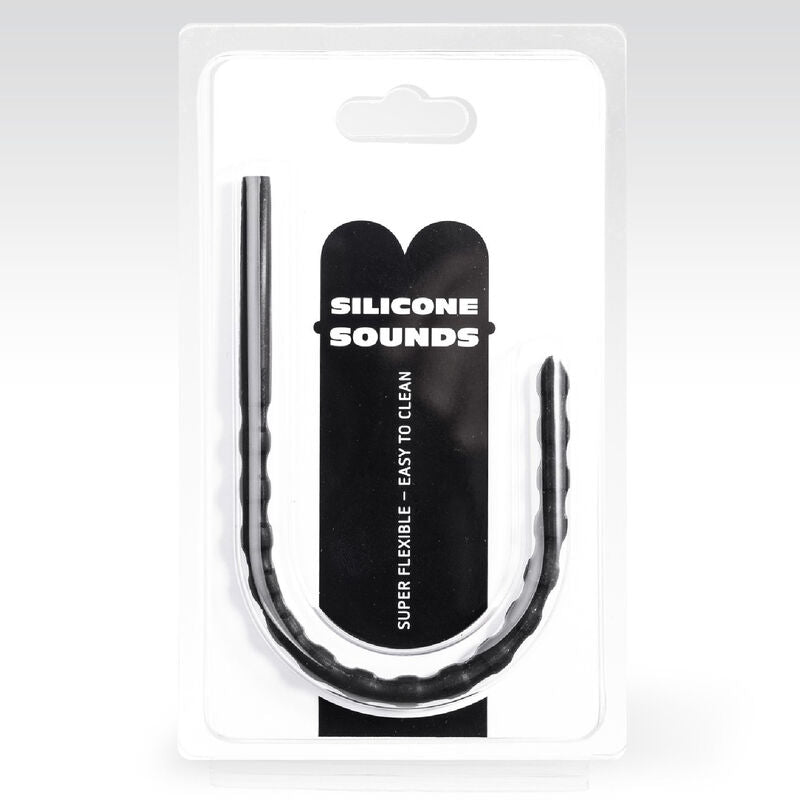 HELT SVART - 8/10 MM SILIKONURETHRALSOND