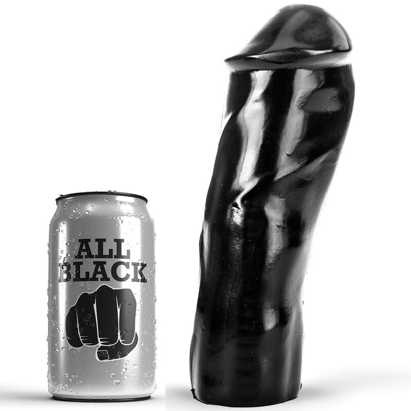 HELT SVART - REALISTISK DILDO 20 CM