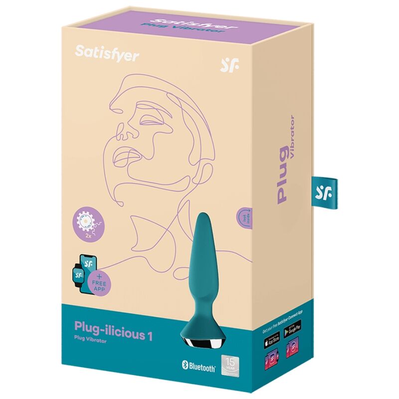 SATISFYER - PLUG ILICIOUS 1 PLUG VIBRATOR GRÖN