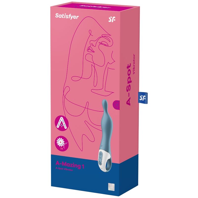 SATISFYER - AMAZING 1 ASPOT VIBRATOR BLÅ