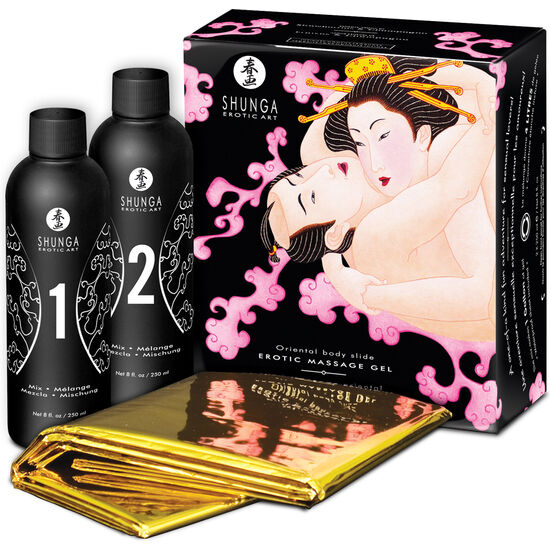 SHUNGA - ORIENTALSK BODY TO BODY EROTISK MASSAGEGEL JORDGUBBAR OCH CAVA 