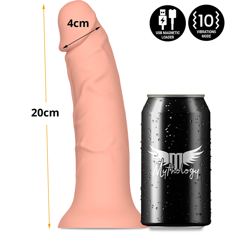 MYTHOLOGY - ASHER ORIGINAL DILDO M - VIBRATOR KOMPATIBEL MED WATCHME TRÅDLÖS TEKNIK