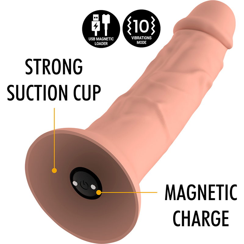 MYTHOLOGY - ASHER ORIGINAL DILDO M - VIBRATOR KOMPATIBEL MED WATCHME TRÅDLÖS TEKNIK
