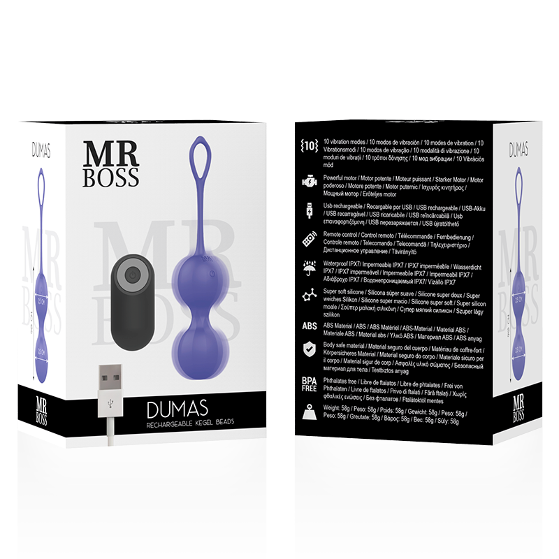 MR BOSS - DUMAS VIBRERANDE KEGELPÄROR FJÄRRKONTROLL