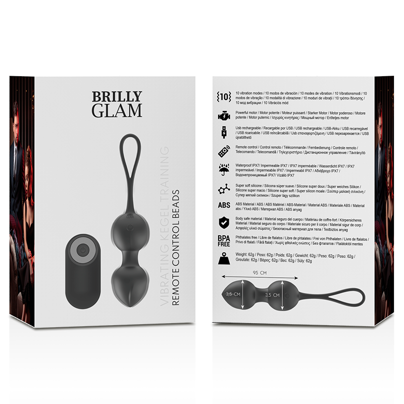 BRILLY GLAM - VIBRERANDE KEGEL-PÄRLOR FJÄRRKONTROLL