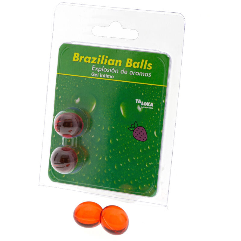 TALOKA - 2 BRASILIANSKA BOLLAR JORDGUBB INTIMGEL