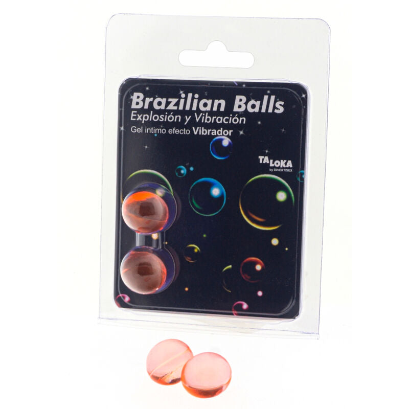 TALOKA - 2 BRASILIANSKA BOLLAR MED VIBRERINGSEFFEKT OCH SPÄNNANDE GEL