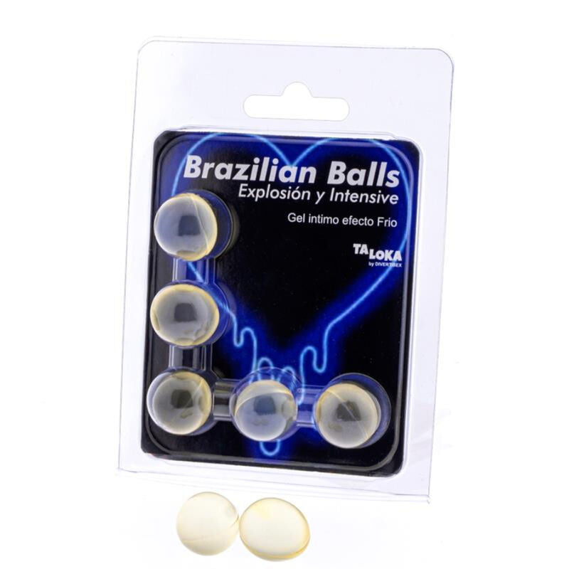 TALOKA - 5 BRASILIANSKA BOLLAR KALL &amp; VIBRATIONSEFFEKT SPÄNNANDE GEL