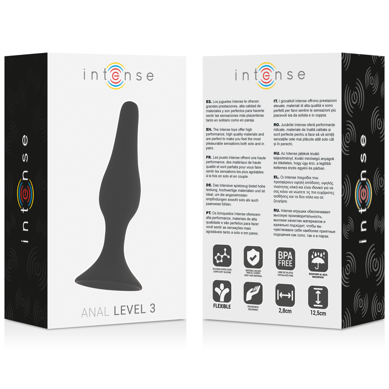 INTENSIV - ANAL NIVÅ 3 12,5 CM SVART