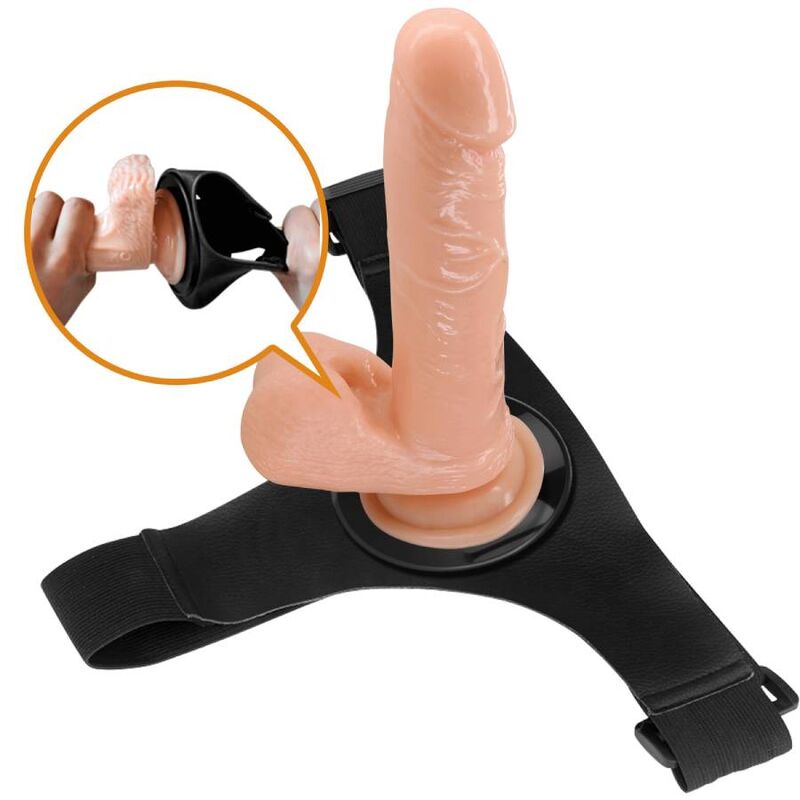 PRETTY LOVE - SELE TROSOR UNIVERSAL SELE MED DILDO TOM 20 CM NATURLIG