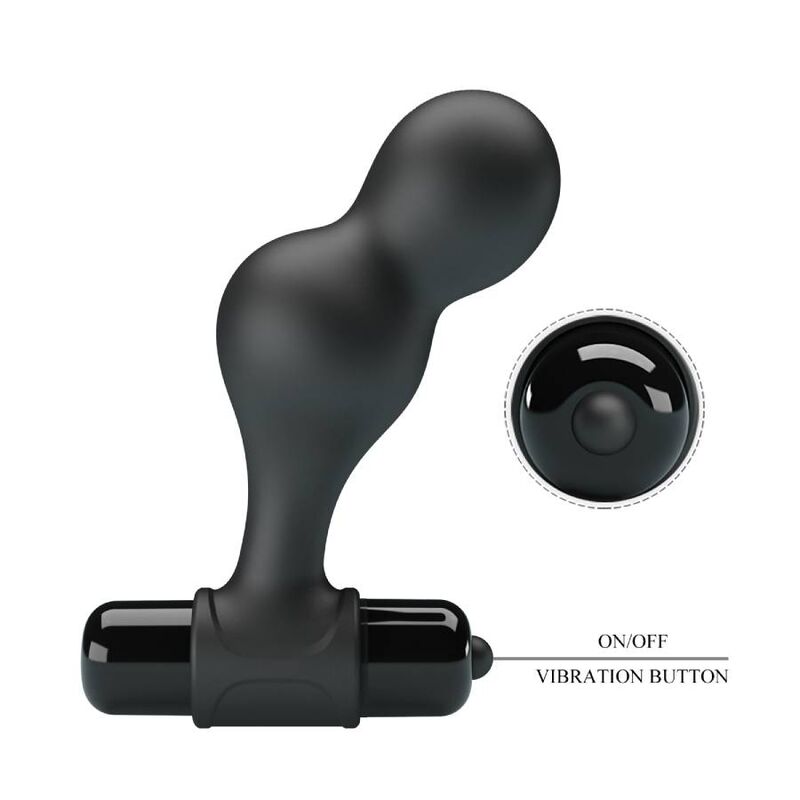 MR PLAY - SVART SILIKONVIBRATOR ANALPLUGG