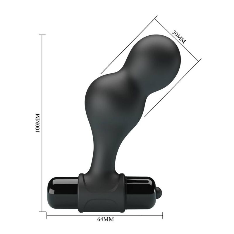 MR PLAY - SVART SILIKONVIBRATOR ANALPLUGG