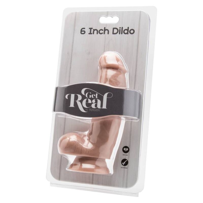 GET REAL - DILDO 12 CM MED PUNGAR I HUDEN