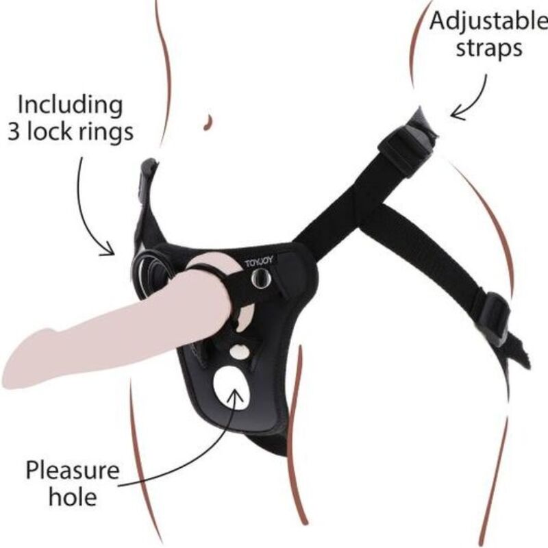 GET REAL - STRAP-ON NÖJELSESELE SVART