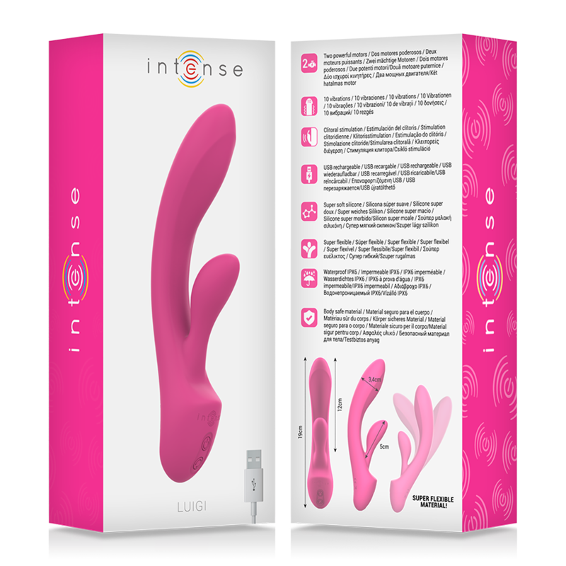 INTENSIV - LUIGI KANINVIBRATOR ROSA FLYTANDE SILIKON