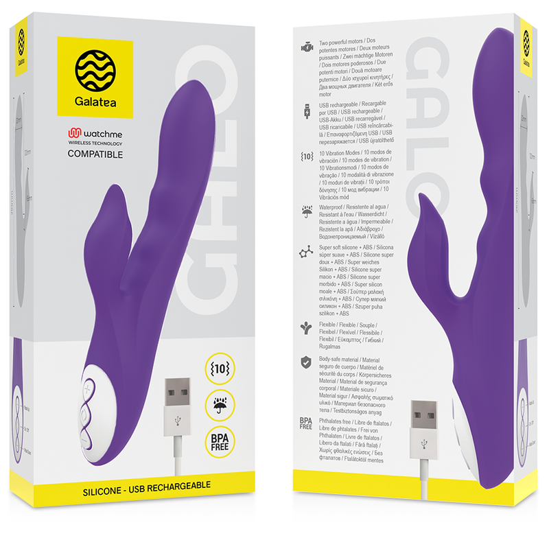GALATEA - GALO LILA VIBRATOR KOMPATIBEL MED WATCHME TRÅDLÖS TEKNIK