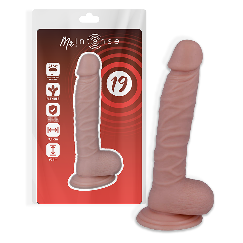 MR INTENSE - 19 REALISTISK KUK 20 CM -O- 3,1 CM