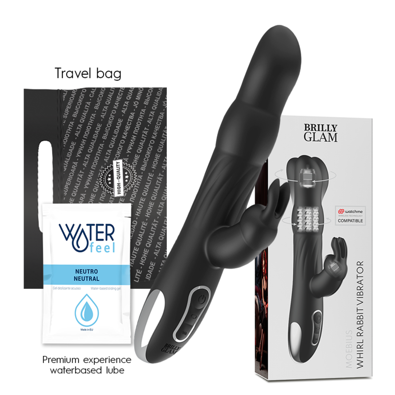 BRILLY GLAM- MÖBIUS KANINVIBRATOR OCH ROTATOR KOMPATIBEL MED WATCHME TRÅDLÖS TEKNIK