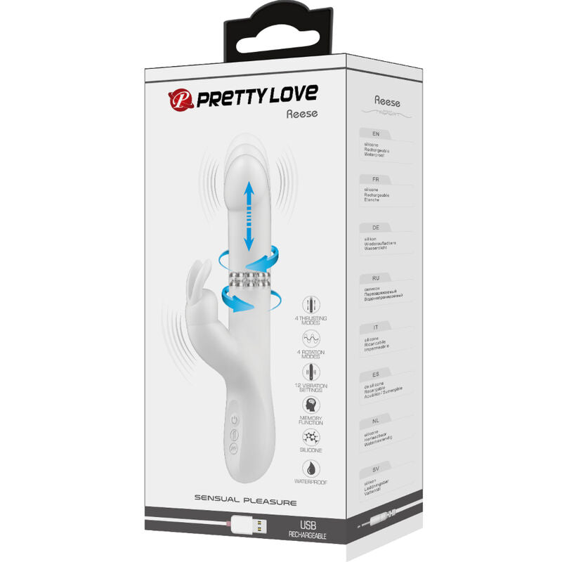 PRETTY LOVE - REESE VIBRATOR MED SILVERROTATION