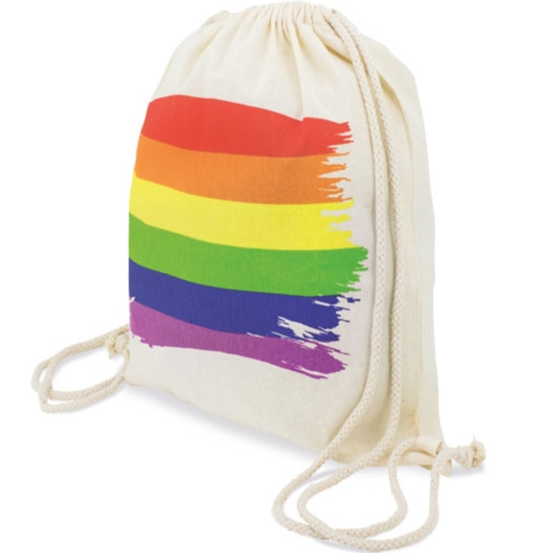 PRIDE - RYGGSÄCK I BOMULL MED HBTQ-FLAGGA