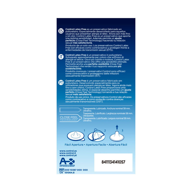 CONTROL - FREE SIN LATEXKONDOMER 5 ENHETER