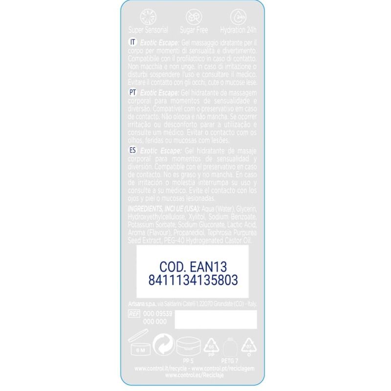 KONTROLL - 2 EN 1 MASSAGE &amp; NJUTNING EXOTISK 200 ML