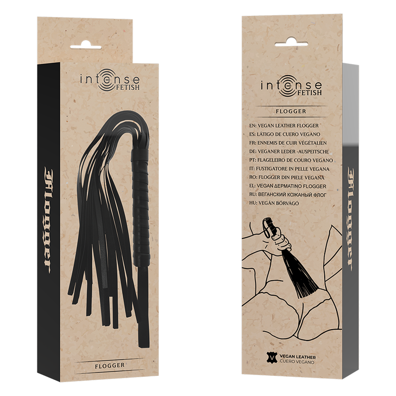 INTENSE - FETISCH VEGAN LÄDER FLOGGER