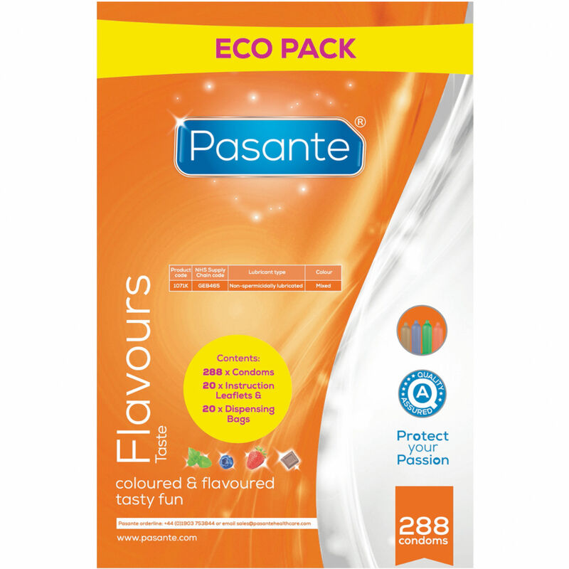 PASANTE - KONDOMER ECO-PACK SMAKER PÅSE 288 ENHETER