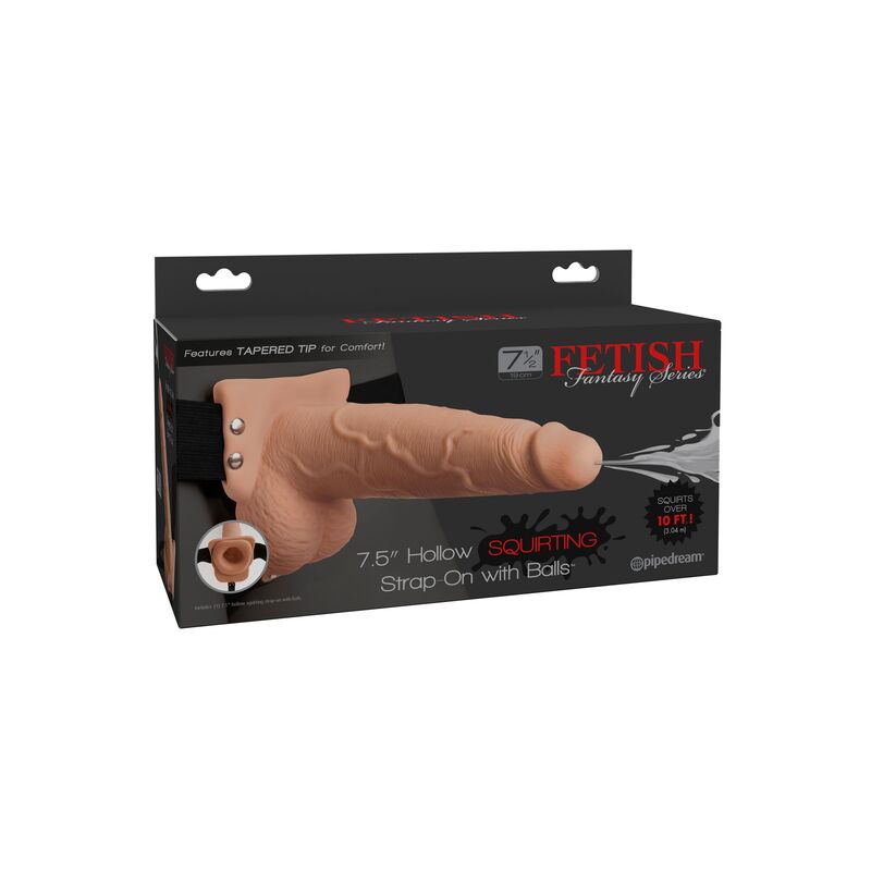 FETISH FANTASY SERIES - JUSTERBAR SELE REALISTISK PENIS MED KULL SOM SPRUTAR 19 CM