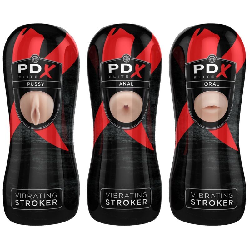 PDX ELITE - STROKER-SET 12 ENHETER: 6X VAGINA, 3X ANO, 3X MUNN