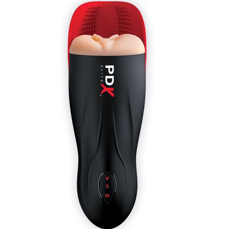 PDX ELITE - STROKER FUCK-O-MATIC VAGINA DUBBELVIBRATION PENIS &amp; TESTIKLAR