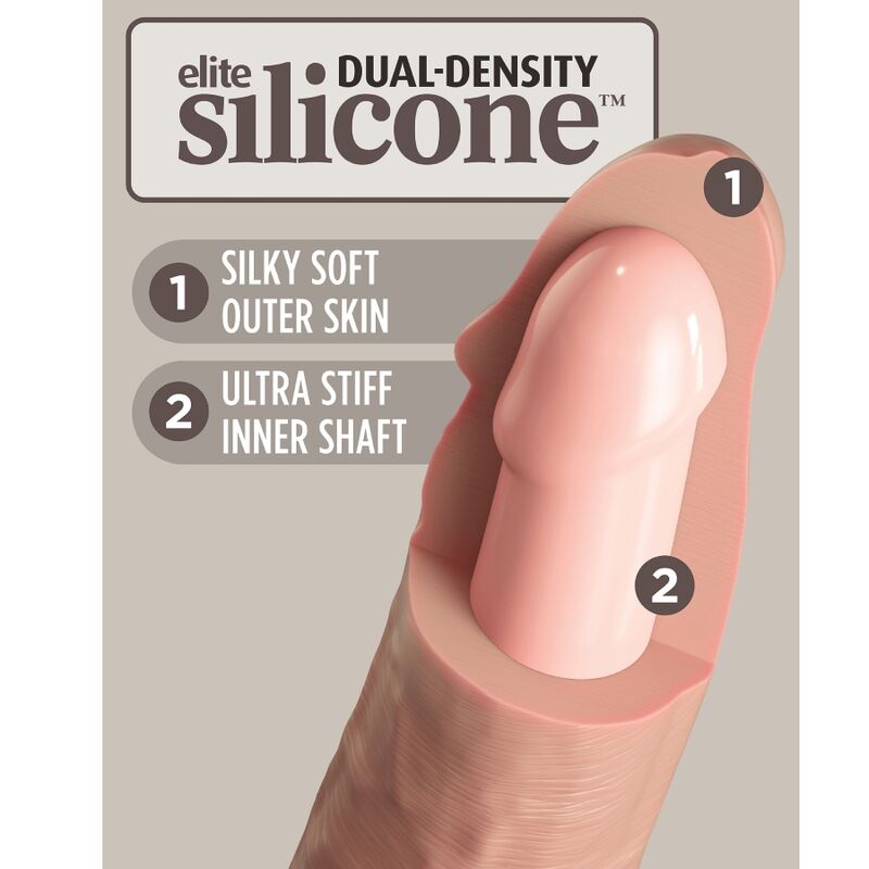 KING COCK - ELITE JUSTERBAR SELE MED DILDO 15,2 CM FÖR NYBÖRJARE