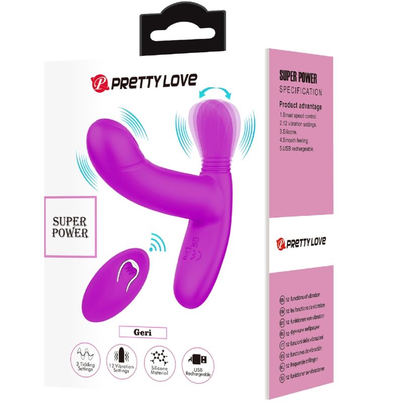 PRETTY LOVE - GERI KLITORISMASSAGEAPPARAT ROSA FJÄRRKONTROLL