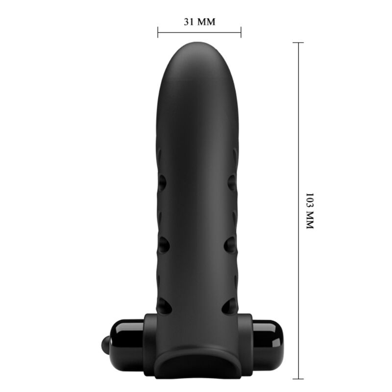 PRETTY LOVE - VANCE BLACK RABBIT VIBRATOR FINGERSKYDD
