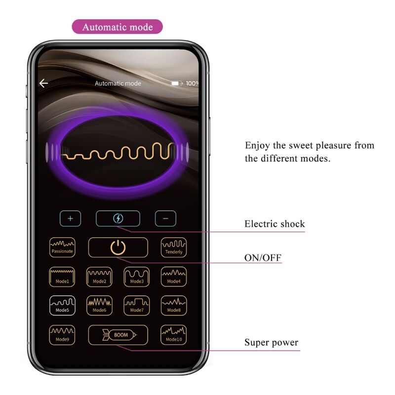 PRETTY LOVE - JEFFERSON APP-STYRD ANALPLUGG SVART