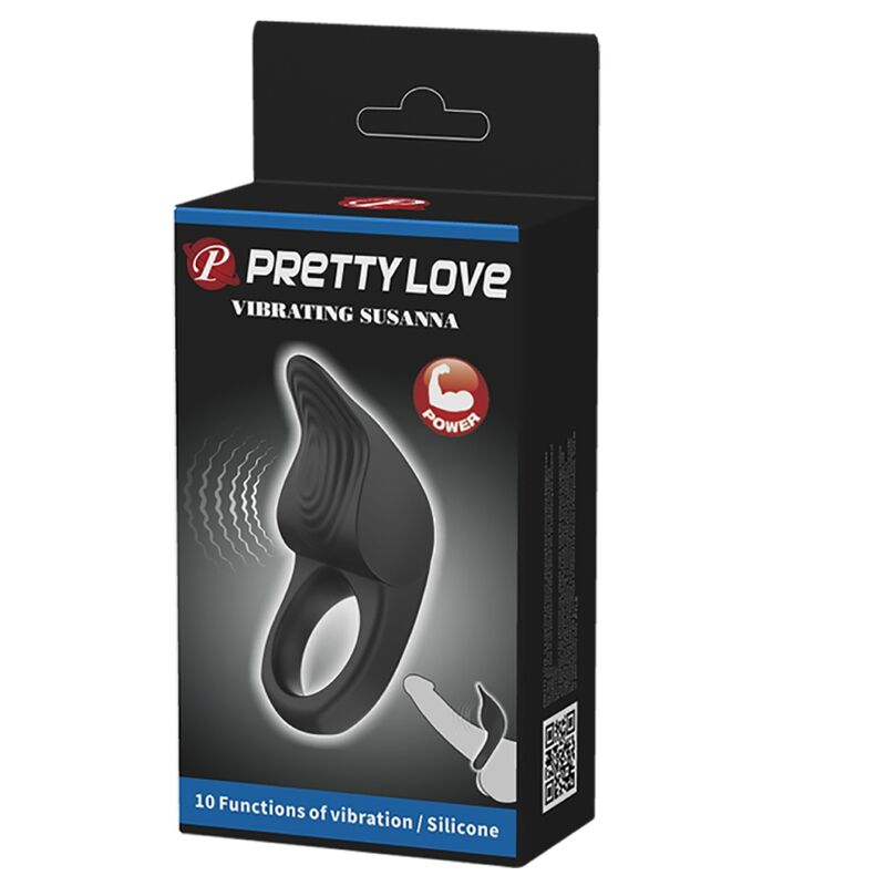 PRETTY LOVE - SUSANNA VIBRERANDE PENISRING SVART