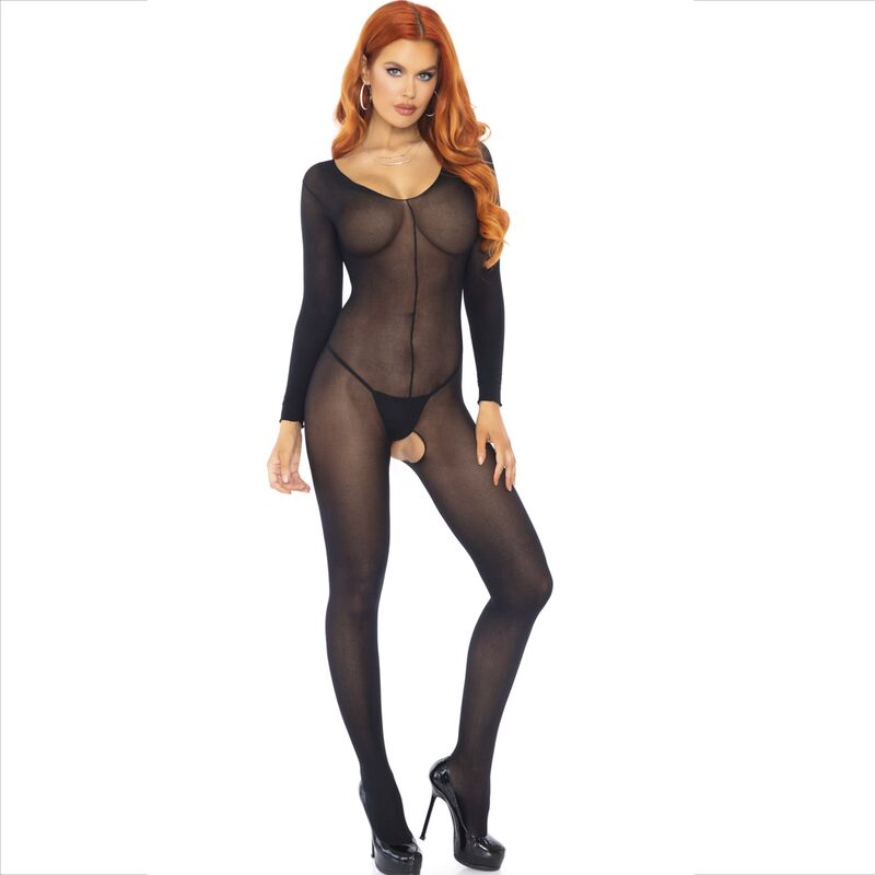 LEG AVENUE - BODYSTOCKING LÅNGÄRMAD SVART