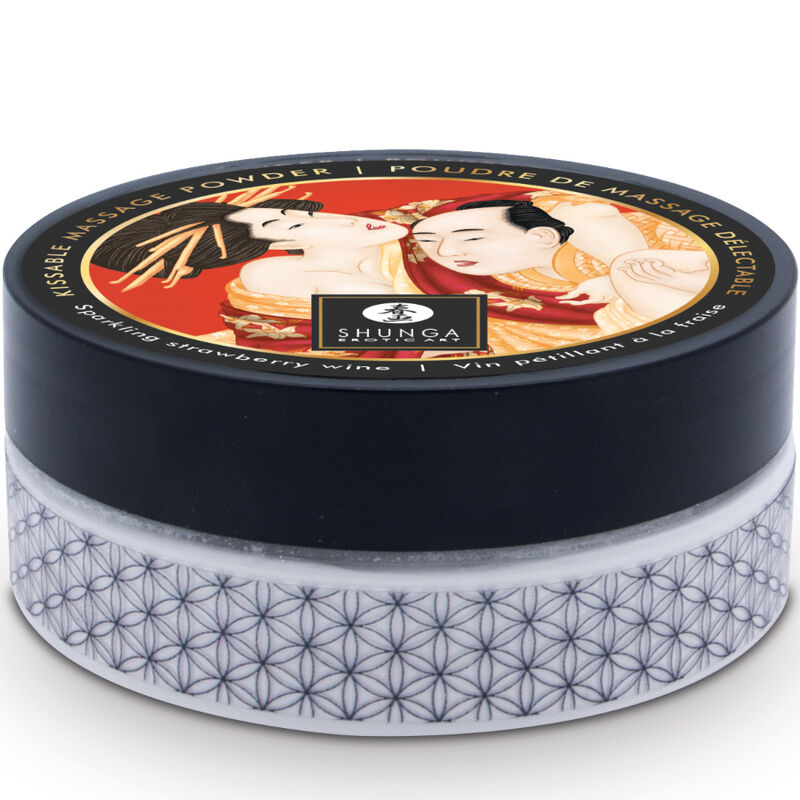 SHUNGA - JORDGUBB ÄTBART MASSAGEPULVERKIT