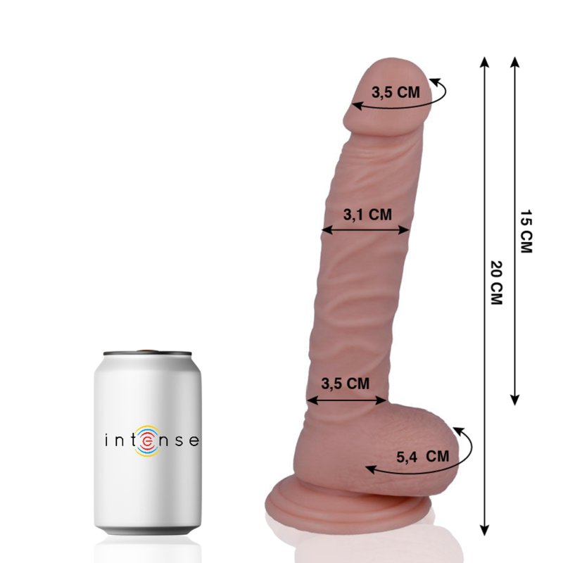 MR INTENSE - 19 REALISTISK KUK 20 CM -O- 3,1 CM
