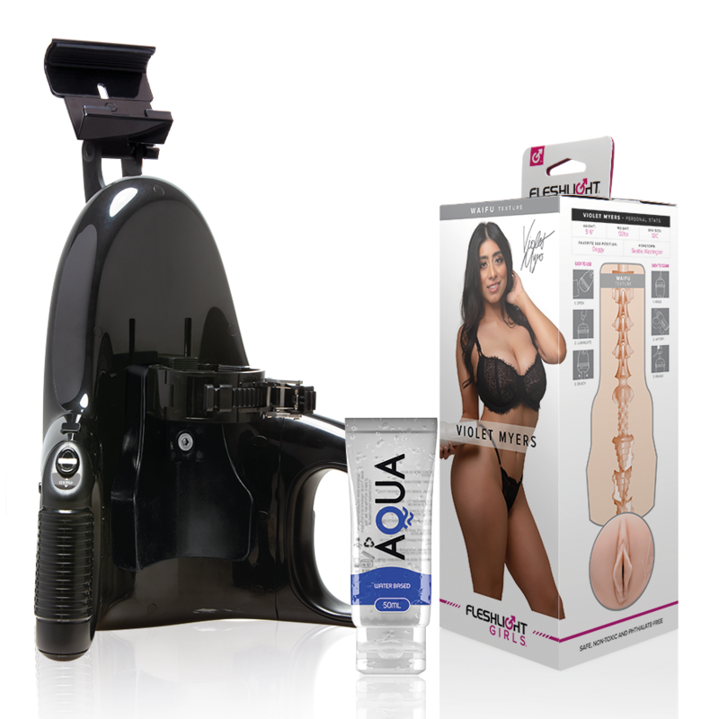 FLESHLIGHT - VIOLET MYERS WAIFU + UNIVERSAL LAUNCH + AQUA KVALITETSGLIDMEDEL 50 ML