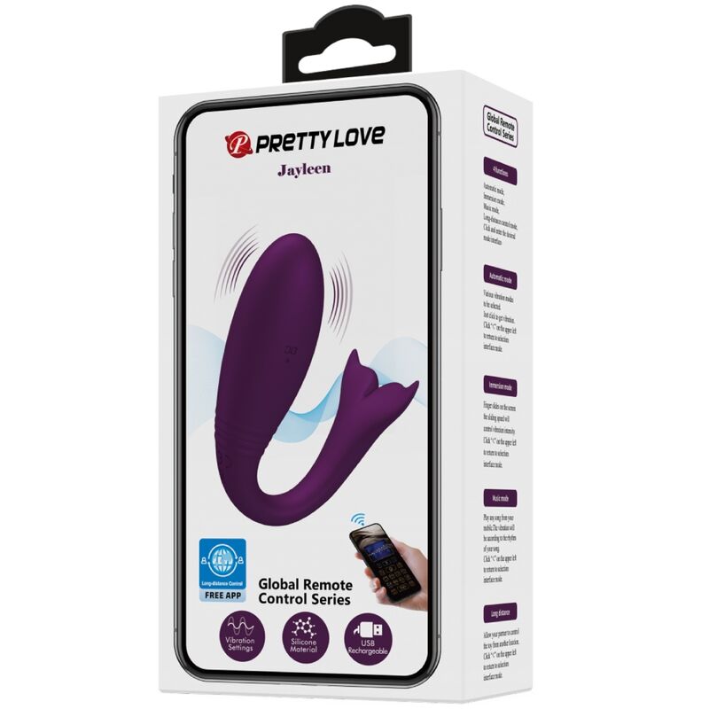 PRETTY LOVE - JAYLEEN VIBRATOR APP FJÄRRKONTROLL LILA