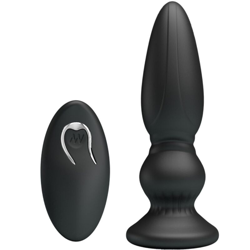 MR PLAY - KRAFTFULL VIBRATOR FJÄRRKONTROLL ANALPLUGG SVART