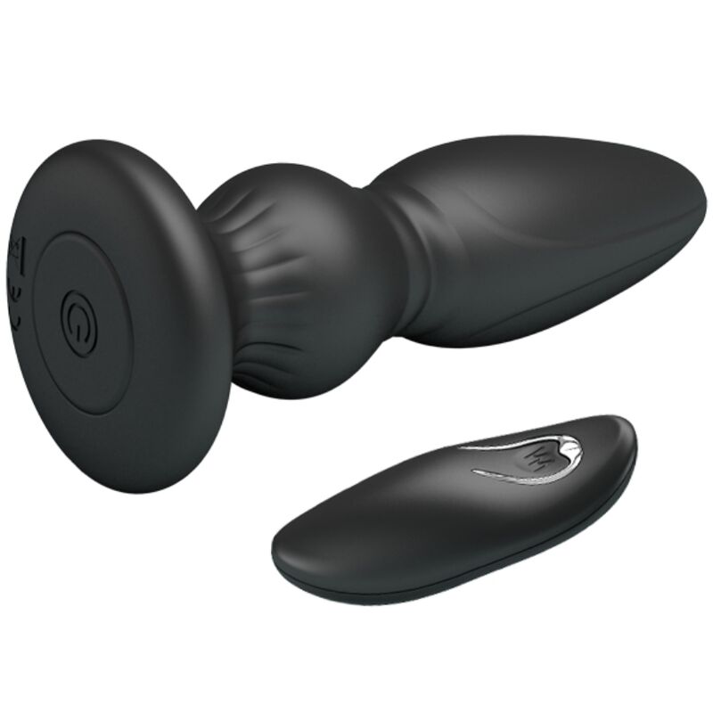 MR PLAY - KRAFTFULL VIBRATOR FJÄRRKONTROLL ANALPLUGG SVART