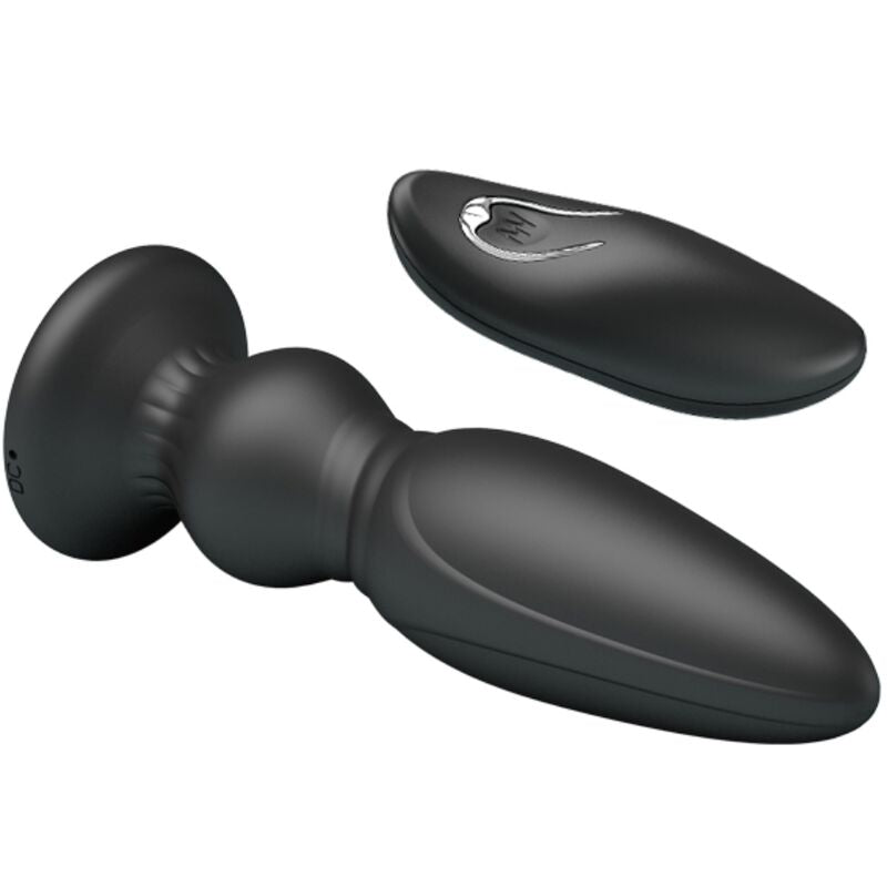 MR PLAY - KRAFTFULL VIBRATOR FJÄRRKONTROLL ANALPLUGG SVART