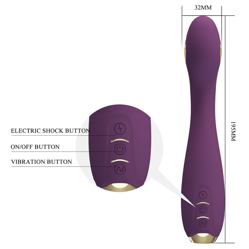 PRETTY LOVE - HECTOR ELEKTROCHOCKVIBRATOR MED APPKONTROLL LILA