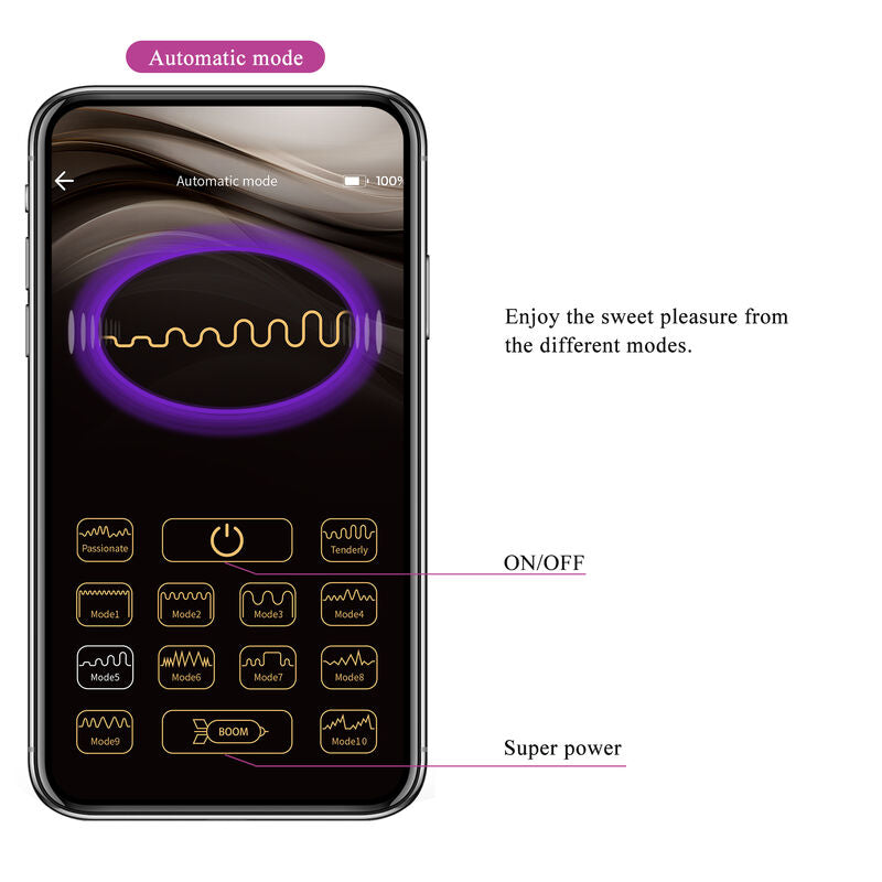 PRETTY LOVE - HECTOR ELEKTROCHOCKVIBRATOR MED APPKONTROLL LILA
