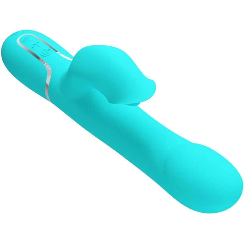 PRETTY LOVE - KANINVIBRATORPÄRLOR AQUA GRÖNA